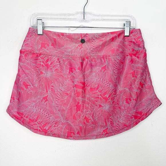 PRANA | Belltello Swim Skirt in color Papaya Fronds w/Full seat Brief Sz. Medium - Picture 6 of 6
